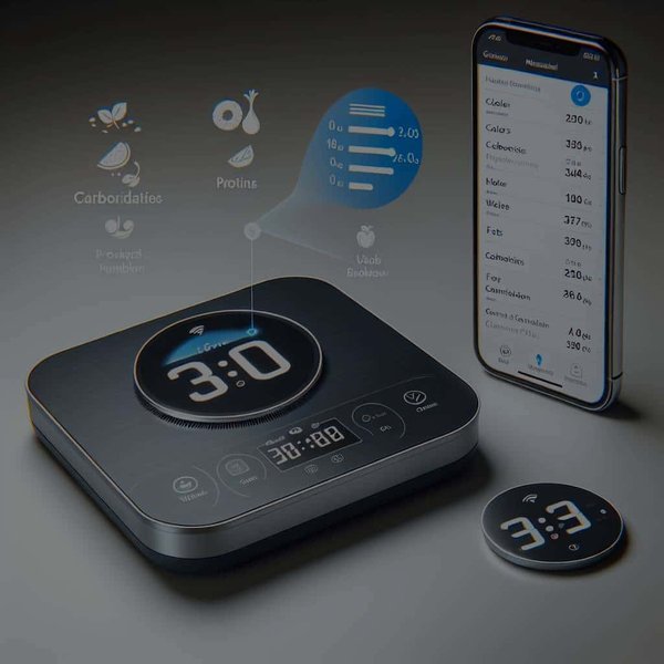 Quelles sont les caractéristiques d'une balance de cuisine connectée pour un suivi nutritionnel ?